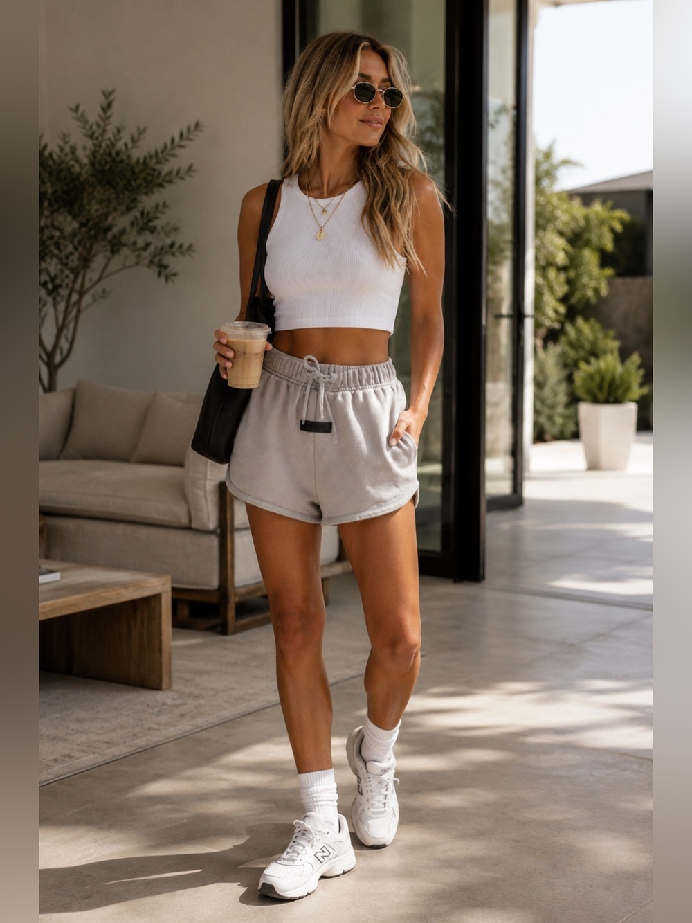 Fear of God Essentials Fleece Dolphin Sweat Shorts Small Beige